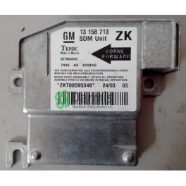 CENTRALITA DE AIRBAG, OPEL CORSA C, 327963935, 7436 A3 AIRBAG, ZKT00595348, 13 158 713 ZK, 13158713ZK