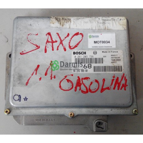 CENTRALITA DE MOTOR, CITROEN XANTIA, 0 261 204 651, 0261204651, 26FM0607, MP 5.2,  MP5.2 63, 96 304 032 80, 9630403280 