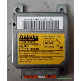 CENTRALITA DE AIRBAG, PEUGEOT PARTNER, 550 74 83 00, 550748300, AX, 9637176880, POUR M49, 5E GA8N 0492334 Y