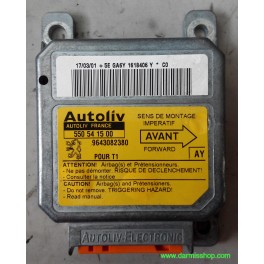 CENTRALITA DE AIRBAG, PEUGEOT 206, 550 54 15 00, 550541500, AY, 9643082380, POUR T1, 5E GA6Y 1618406 Y