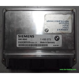 CENTRALITA DE MOTOR, BMW 320i-E46, 5WK9 0326, 5WK90326, Index 01, DME MS42.0, 1 430 273, 1430273