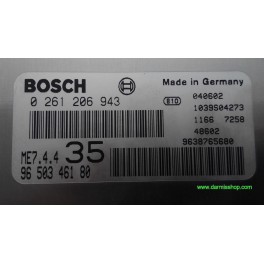 CENTRALITA DE MOTOR | PEUGEOT 307 | 0 261 206 943 | ME 7.4.4 | 96 503 461 80