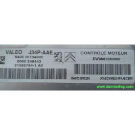 CENTRALITA DE MOTOR  CITROEN C3 21585784-1A0 215857841A0 J34P-AAE SW9661960880 HW9655883280 9661960880 9655883280